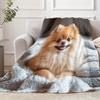 VIKAMA Cute Pomeranian Soft And Warm Printed Blanket Is Perfect For Naps, Camping, Traveling, And Office Home Decoration