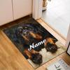 Custom Name German Shepherd Portrait Rug for Living Room, Game Rooms, Office, Bedroom, Floor Mat Playful Design, Fan Gifts Christmas Decor