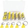 30pcs Hand Twist Design T Bolt Pipe Clamp Yellow Plastic Handle Butterfly Hose Clamp  Air Pipe
