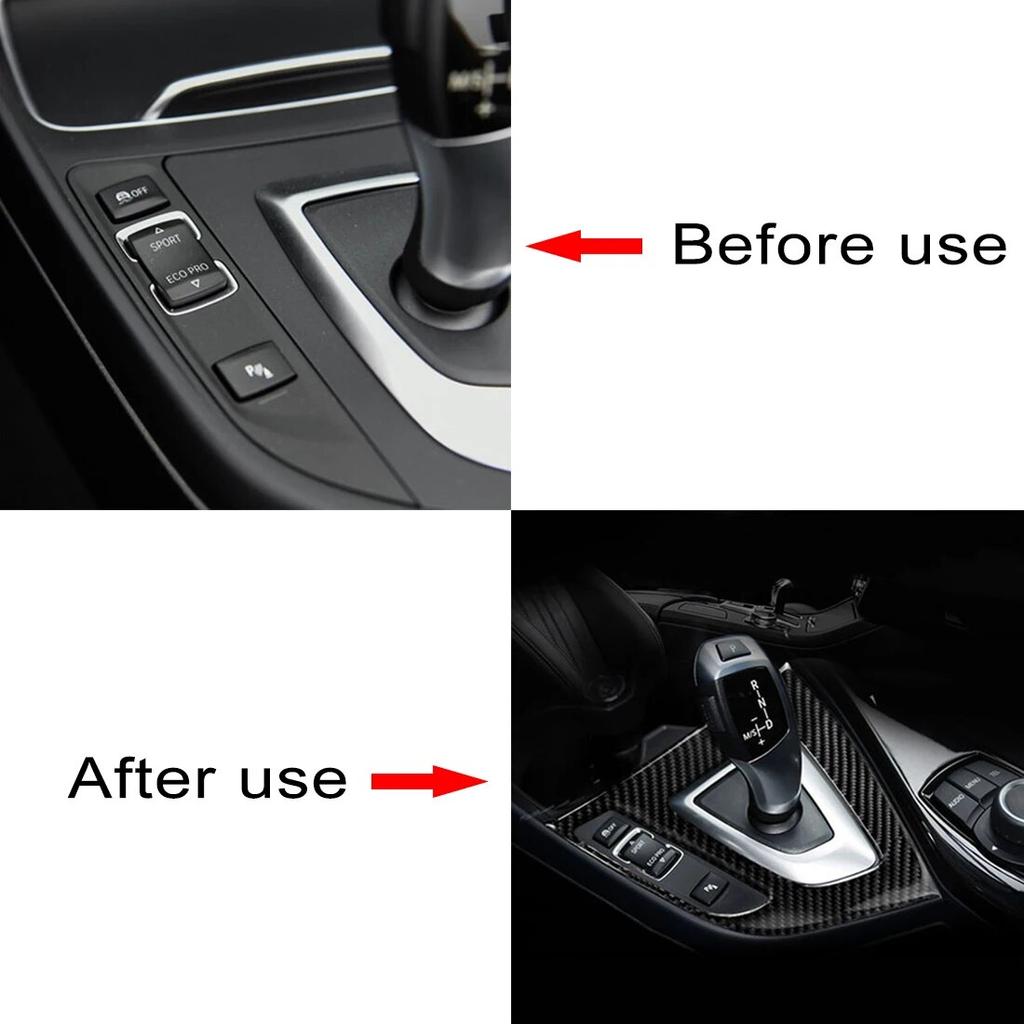 Carbon Fiber Gear Shift Control Panel Cover Interior Trim Sticker For BMW F20 F21 2012-2015 Car Interior Accessories