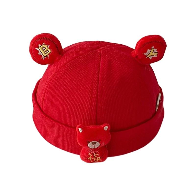 2023 Cute Hat Soft Baby Bonnet Cap Red Themed Hat Warm Hat Beanie Cap for Baby Toddler Newborn Kid Child Breathable Hat