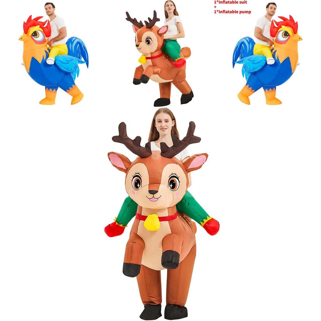 Einhorn Eichhörnchen Elch Huhn Aufblasbares Kostüm für Ostern Feiern Kinder Erwachsene Festival und Bühnenshow