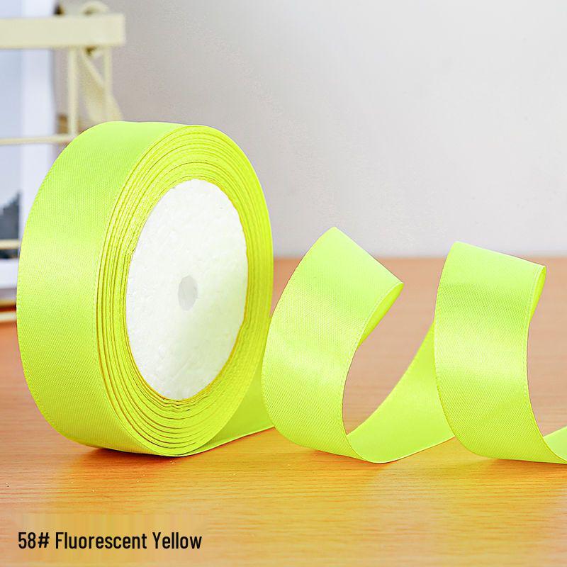 2.5cm Polyester Satin Ribbon for Gift Box and Hair Accessories