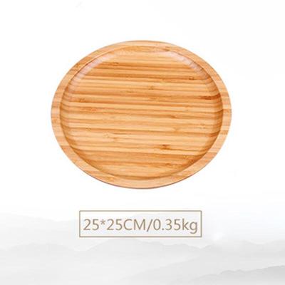Japanese Style Round Bamboo Serving Tray