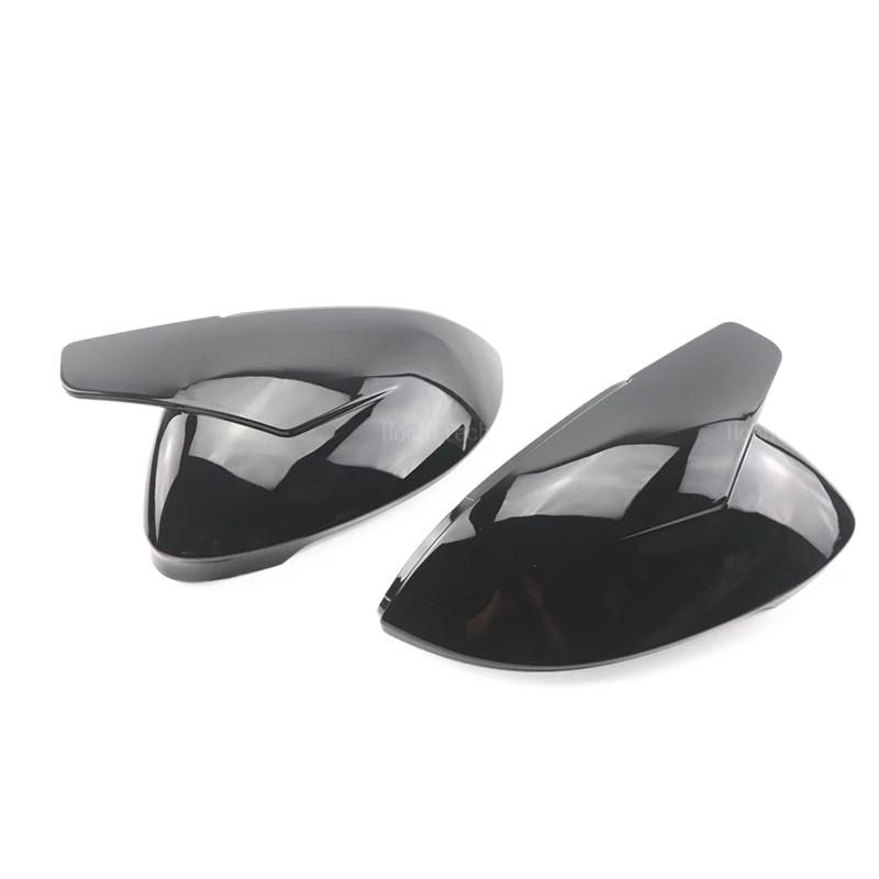 Sport Horn Look Black Rearview Mirror Cover Side Mirror Cap Accessories for Volkswagen VW Golf 8 MK8 VIII 8R R GTI GTE GTD 20-25