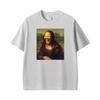 Mona Lisa Lustiges Meme Künstler Grafik T-Shirts Unisex Kleidung Cooles Vintage Streetwear T-Shirts Sommer Übergröße Lässiges T-Shirt Oberteile