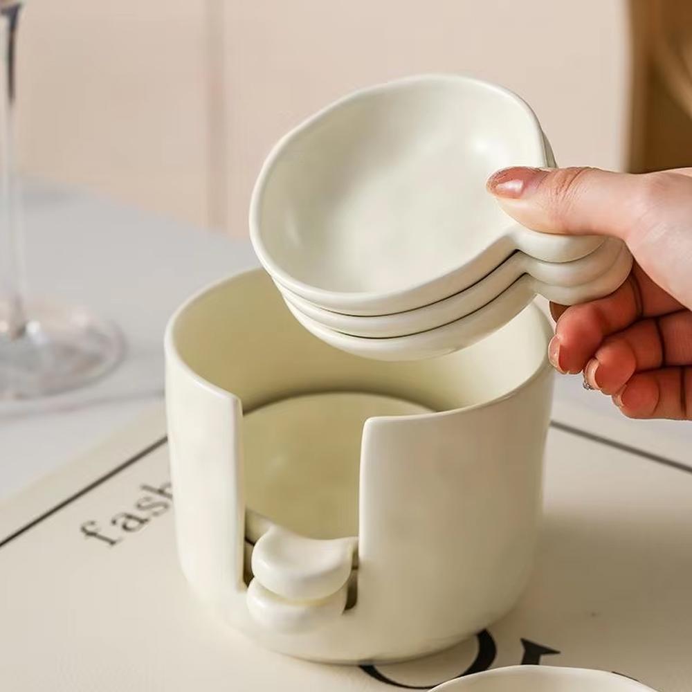 Round Seasoning Dish Set Irregular Storage Dish Set Nordic Hot Pot Sauce Dip Dish Vinegar Dish Kitchen Sauce Distributor