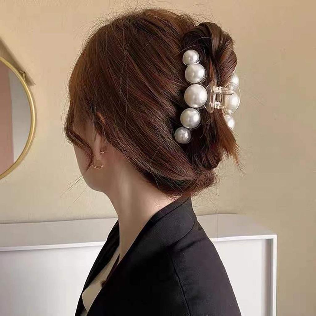 Ladies Girl Pearl Hairpin Job Shopping Travel Firm Non-Slip Hair Accessories Birthday Wedding Gift Thick Curly Hair