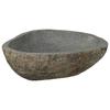 Flussstein Waschbecken Hellgrau 52 x 40 x 15 cm Flussstein