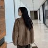 Efterår og Vinter Ny Dame Faux Fur One-piece Rundhalset Frakke