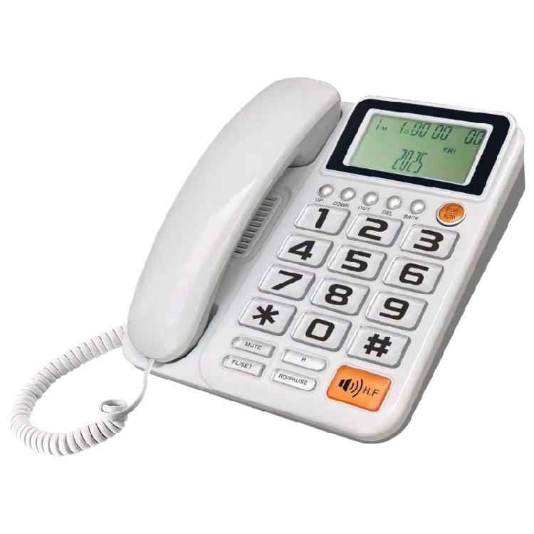 

Corded Landline Phone Big Button Household Hotel Business Desktop Landline Telephone for Office Home Hotel Guest Room білий