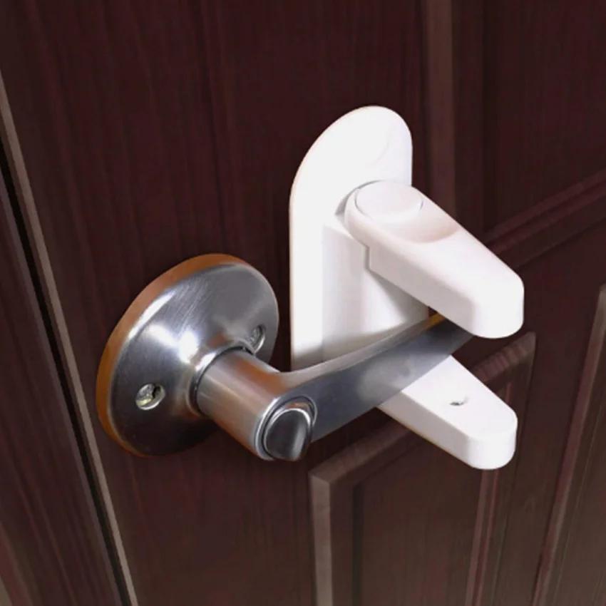 

Multi-functional Door Lever Lock Childproof Door Lever Lock Rotation Proof Professional Door Adhesive Security Latch Universal