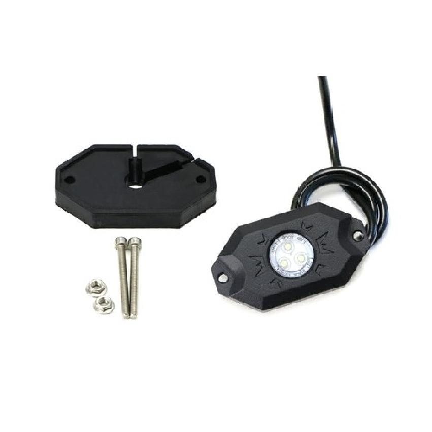 White 3-CREE 9W High Power LED Rock Light Kit For Jeep Truck SUV Off-Road Boat