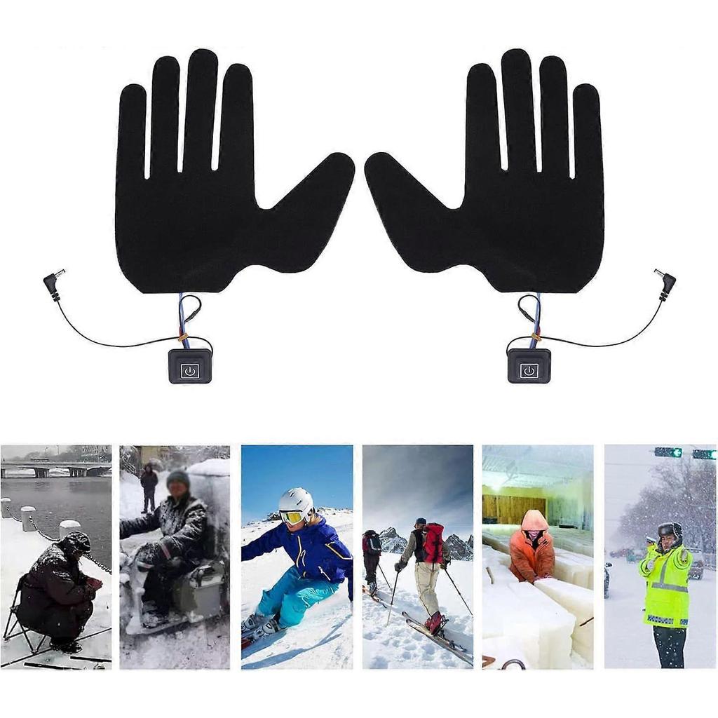 Heated Glove Liner, Electric Gloves Pad, 5 Finger Gloves Heater with 3