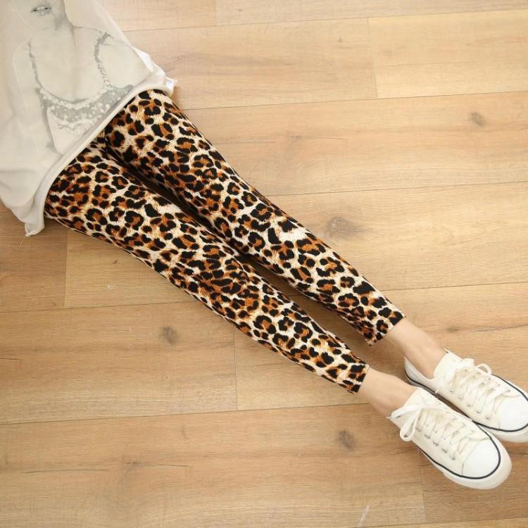 Leggings Skinny Leopardati Vita Alta Comodi ed Eleganti Vendita Calda Elasticizzati da Donna