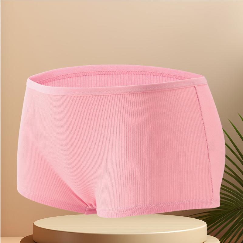 FINETOO Damen Baumwollhöschen Nahtlose Sportboxer Sichere Unterwäsche Weibliche Einfarbige Slips Gemütliche Dessous Intime Unterhosen S-XL