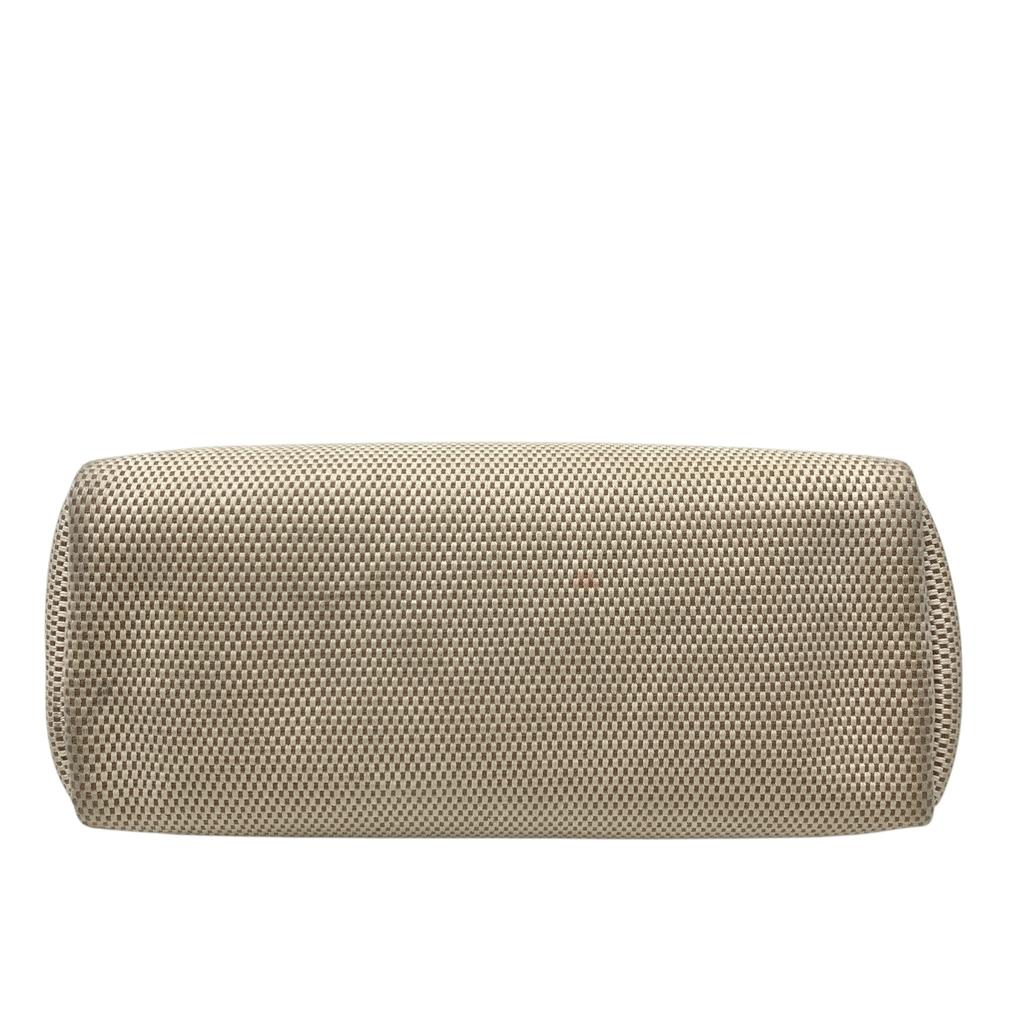 Used Hermes Herbag Cabas PM Tote Bag Canvas Beige Black Authentic 1190