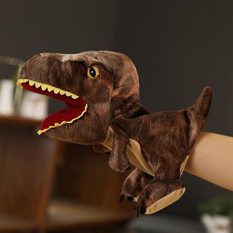 Neu Niedlichen Handschuh Dinosaurier Plüsch Handpuppen Weiche Angefüllte Cartoon Erzählen Lernen Lustige Begleiten Spielzeug Baby Geburtstag Geschenk