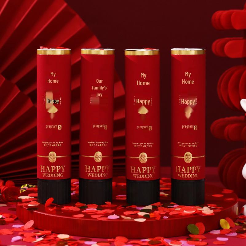 Sada svatebního konfetového děla: Vyskakovací hra a fotografické rekvizity