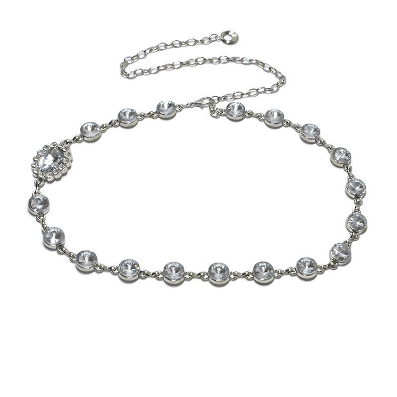 Ethnischer indischer Tanz, Square Dance, Bauchtanz-Aufführung - neue runde Strass-Taillenkette