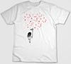 Little Cute Heart Girl Figure,Short Sleeve T Shirt Men / Woman H341
