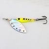 5Pcs 5.7CM/9G Fishing Lure with Spinner Blade Hook Long Casting Metal Rotating Sequin Spoon Spinnerbait Bass Pike Walleye Fishing Accessories