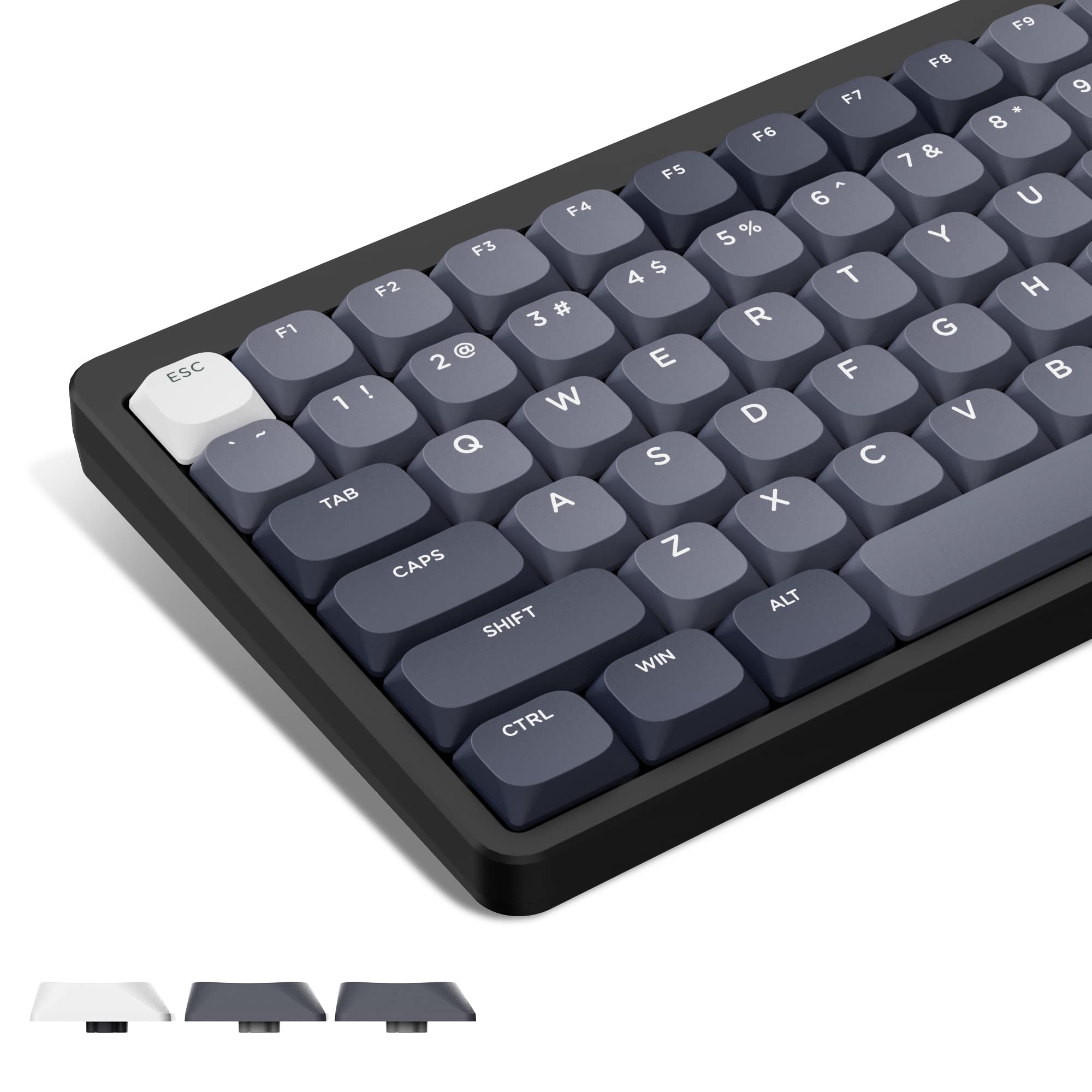 

Клавіатури 144 клавіші Womier Low Profile PBT Keycaps Повний набір для клавіатури Cherry Gateron MX Switch 60% 65% 75% 100% сірий/білий