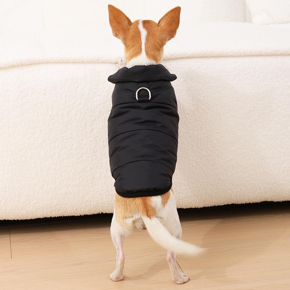 Winter Dog Jacket For Small Medium Dogs Cats Windproof Warm With D-ring Puppy Clothes Chihuahua Yorkshire Pet Fleece Costume