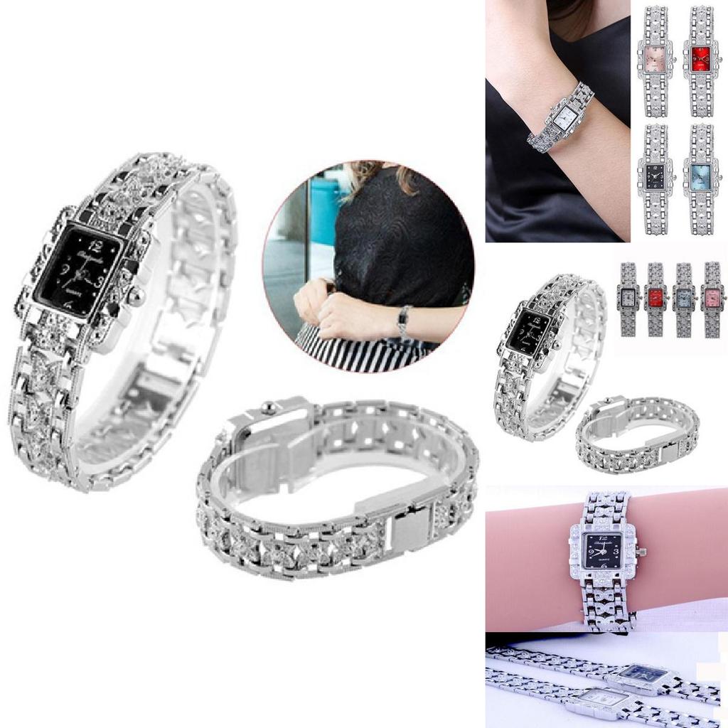 Elegant Roman Style Women's Watch With Sparkling Accents And Alloy Band