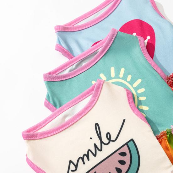 Haustierkleid Schweißabsorbierend Waschbar Schrumpffrei Farbecht Bequem Anzieh-Rundhals Zweibeiner Haustier-Prinzessinnenkleid für Draußen