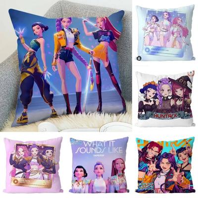 Kpop Loveci na démony Huntrix Povlak na polštář Věci do pokoje Potah na tělový polštář Dekorační povlaky na polštáře Personalizované dárky Anime Domov