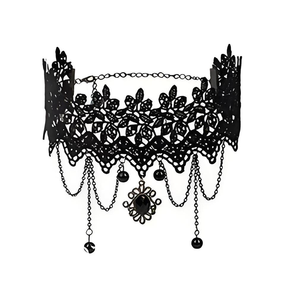 Lady Chokers Leaf Tassel Women Neck Jewelry Accessory Girl Lace Gothic Vintage Sexy Fashion Velvet Rose Beads Flower Necklace