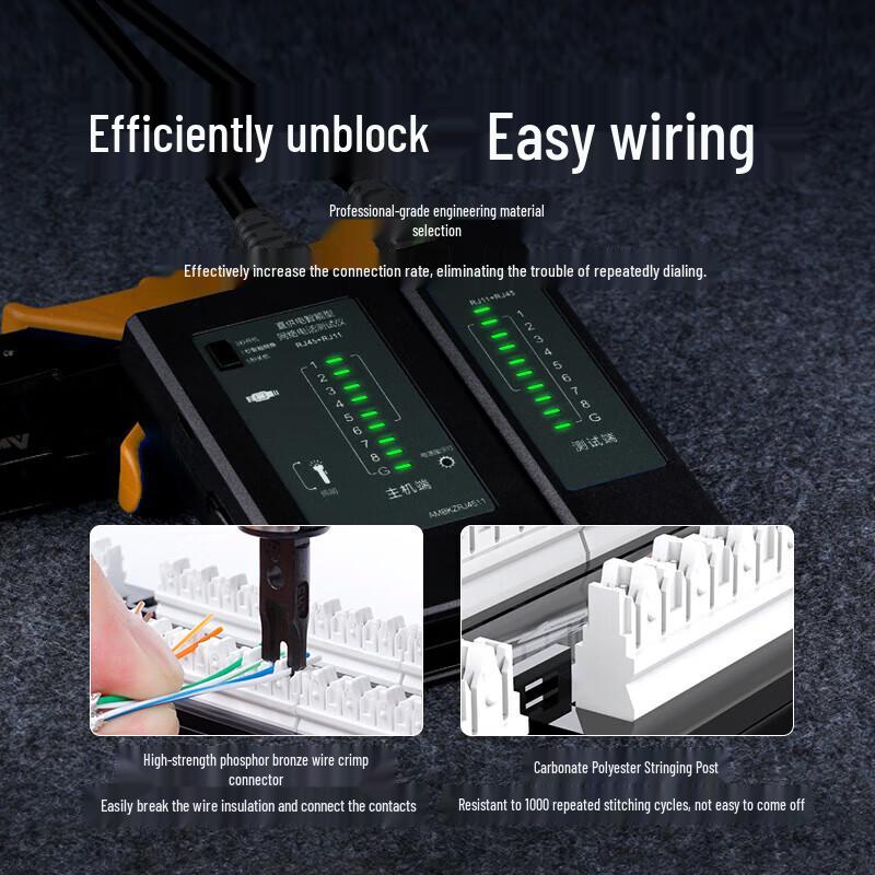 UNITEK Cat6 Gigabit 24-Port 1U Rackmount Patch Panel