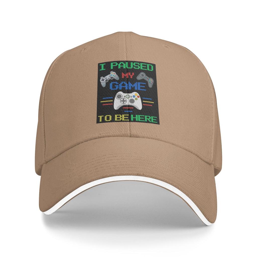 I Paused My Game To Be Here Game Controller Baseball Caps Snapback Baseball Hats Breathable Casual Casquette for Men And Women