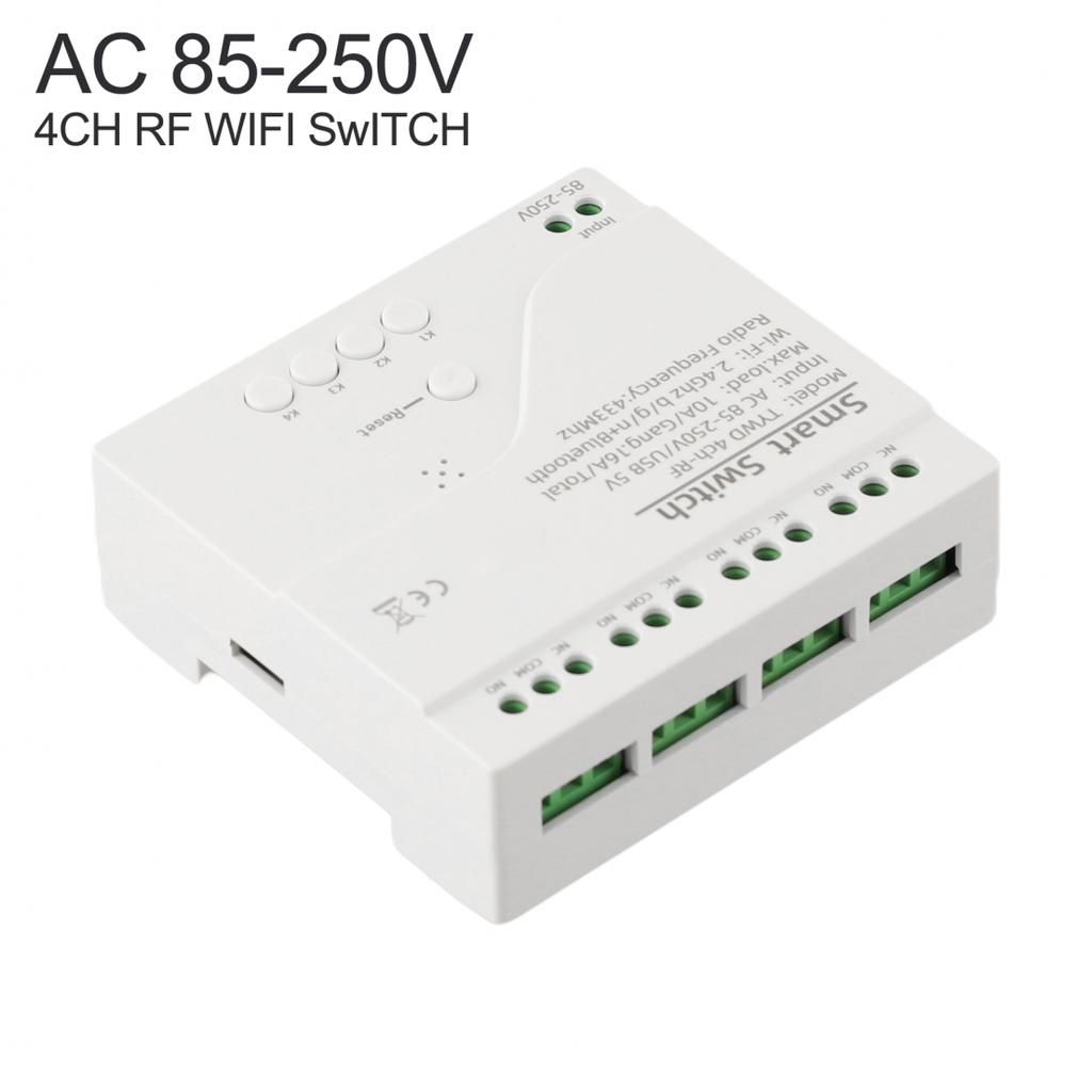 Έξυπνος Για Tuya Μονάδα Ελέγχου WIFI RF Διακόπτης 4 Καναλιών Μονάδα Ρελέ Διακόπτης