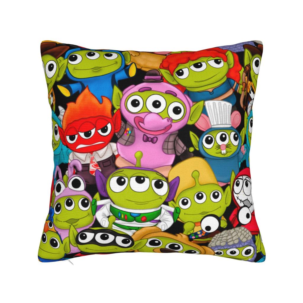 Mike Wazowski Monsters University Square Pillow Case Monsters Inc Cushion Covers Zipper Decorative Pillowcase for Sofa xcm