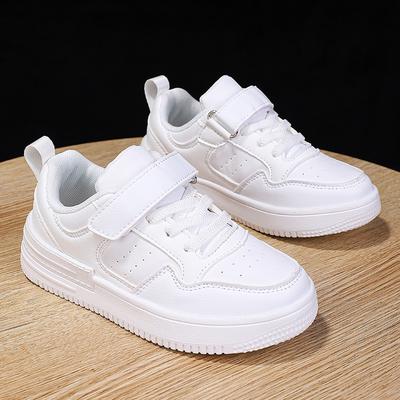 Children's Little White Shoes New White Sneakers Trendy Campus Little Girl White Shoes Air Force Board Shoes