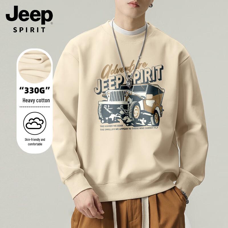 JEEP SPIRIT Men's Crewneck Pullover Sweatshirt