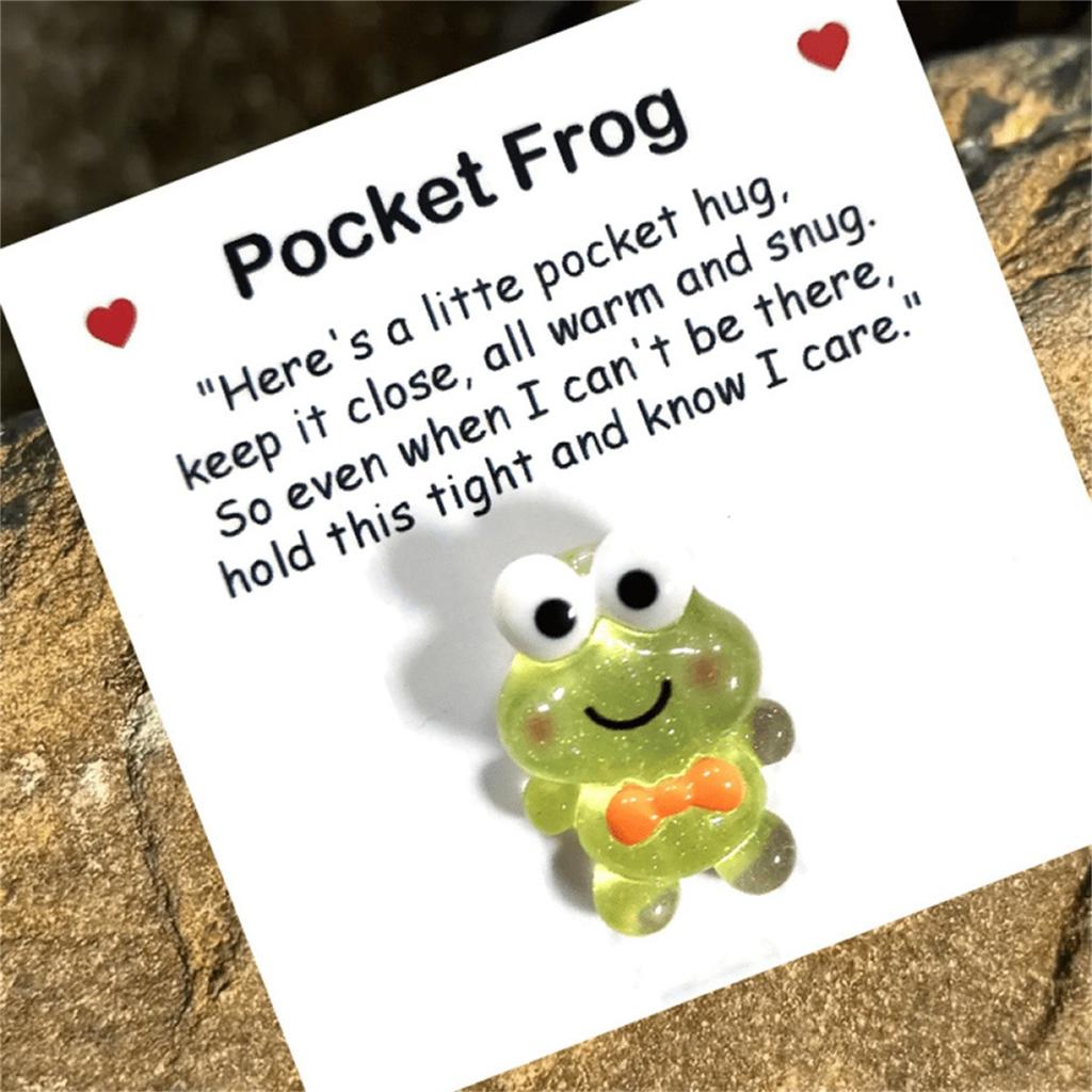 Cute Resin Colored Floral Heart Shaped Pocket Blessing Card 2PC