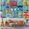 1 item, festive Father's Day pattern party banner, graduation celebration background cloth