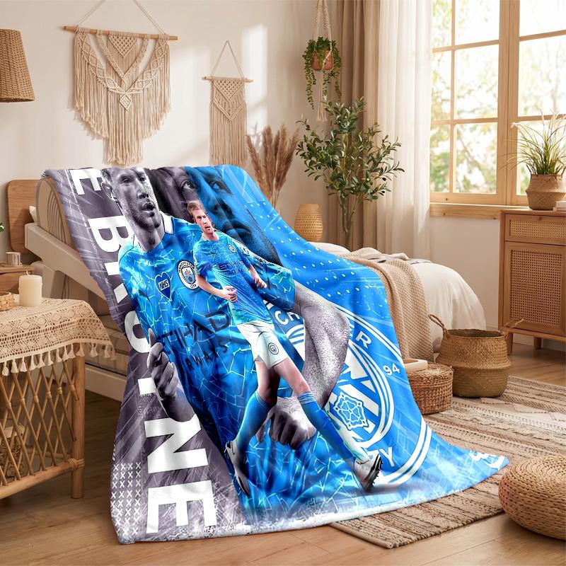 Kevin De Bruyne Print Flannel Blanket Soft Warm Sofa Bed Throw Blanket For Home Office Bedroom