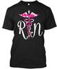 Rn Watercolor Nurse Apparel - R N T-Shirt Made In the USA Size S To 5XL