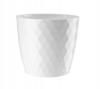 Decorative White Plastic Flower Pot Cristal 14x12 Cm
