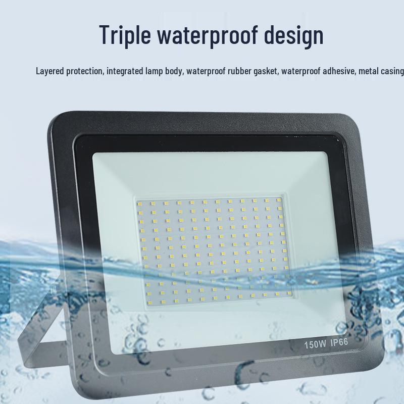 Little Apple 100W Outdoor LED Floodlight - Water-Resistant, High-Brightness Projector, Die-Cast Aluminum