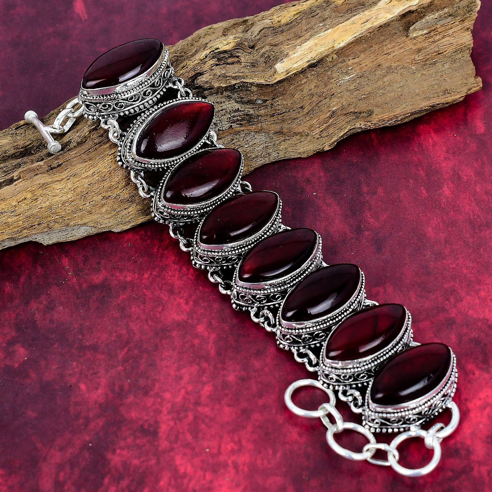 

Браслет из красного лабрадорита, Ювелирные изделия из драгоценных камней из стерлингового серебра 925 пробы, Браслет ручной работы, Изумительные украшения, Подарок для нее красный