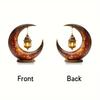 Colorful Printing Acrylic Moon Lantern Flat 2D Art for Bedroom Desktop Family Craft Christmas Party Decoration Festival Gift