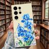 Blue Irises with Butterfly Soft TPU Case Slim Shockproof Protective Cover For Samsung Galaxy S Ultra FE Plus A Series 5G