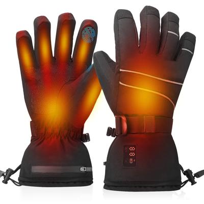 Heated Gloves Battery Waterproof Windproof Heated Gloves Winter Precise Temperature Control Electric Heated Outdoor Gloves