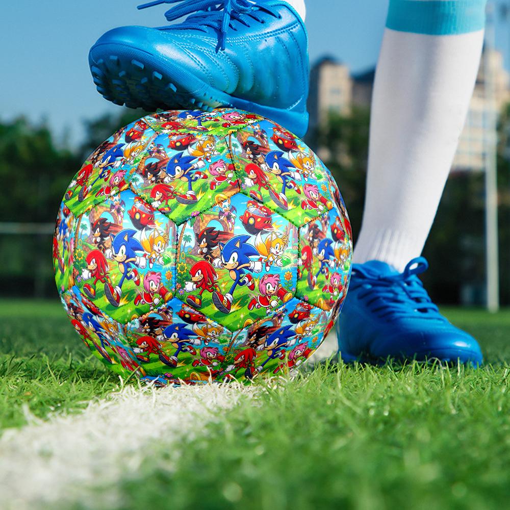 Sonic Theme Size 5 Soccer Ball, Suitable for Both Indoor and Outdoor Matches, a Gift Suitable for Everyone.