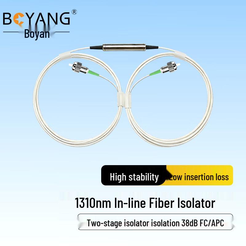 BOYANG 1310nm Polarization-Independent Dual-Stage Fiber Optic Isolator